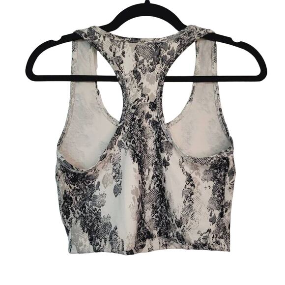 Evolution & Creation Womens Small Snakeskin Animal Print Racerback Crop Tank Top - Picture 3 of 7
